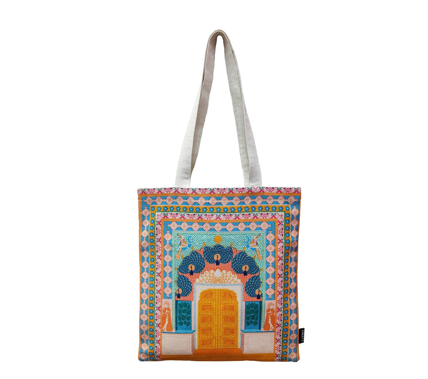 The Peacock Gate Tote Bag 34x36 cm.
