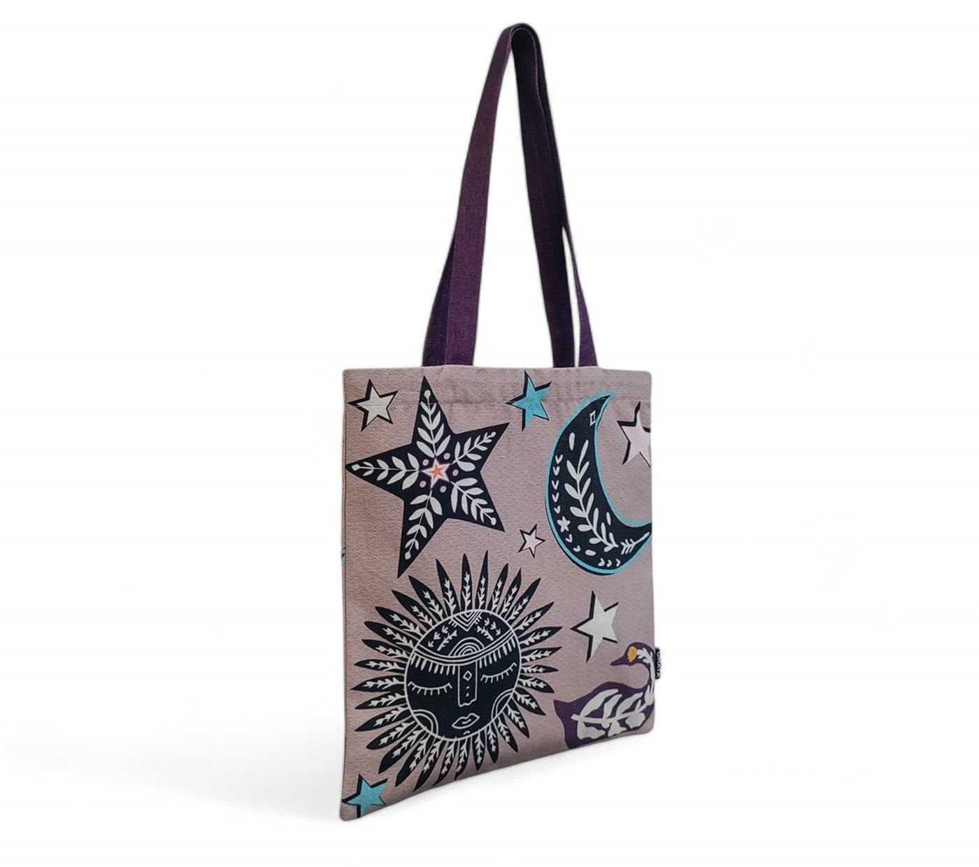 Omayahome Moon Star Canvas design Tote Bag 34X36 cm.