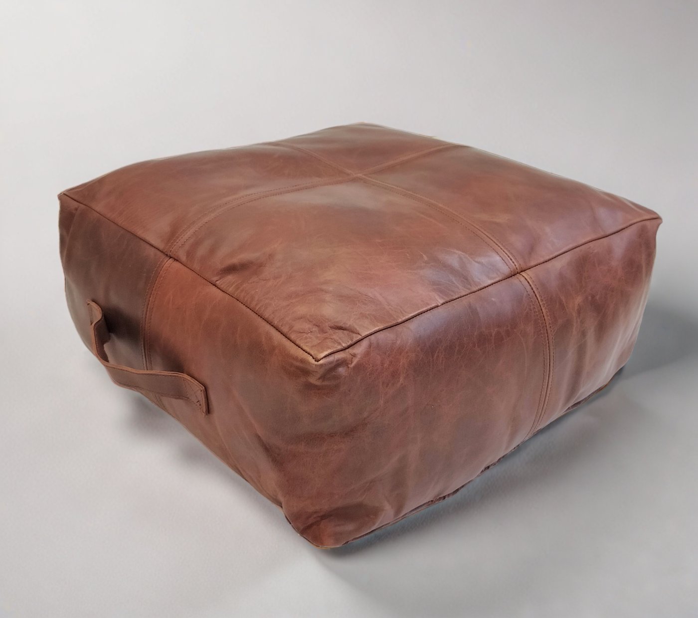 Vintage Leather Pouffe