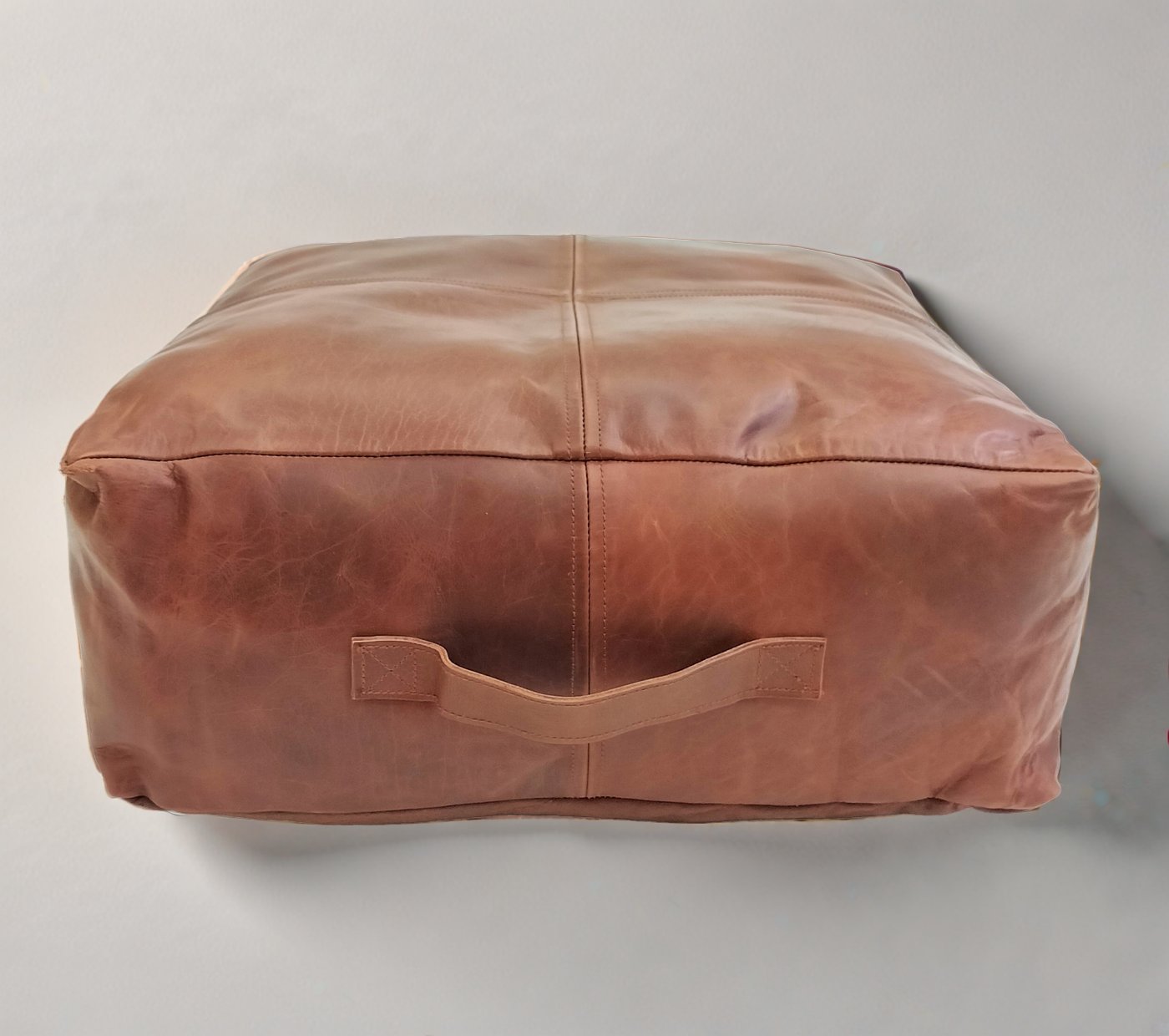 Vintage Leather Pouffe