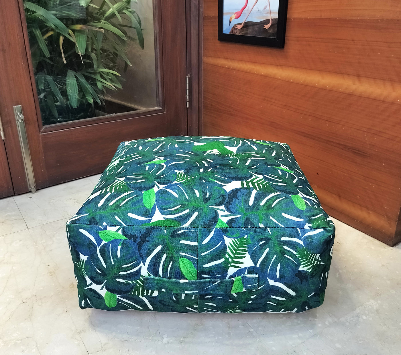 Tropical Canvas Pouffe