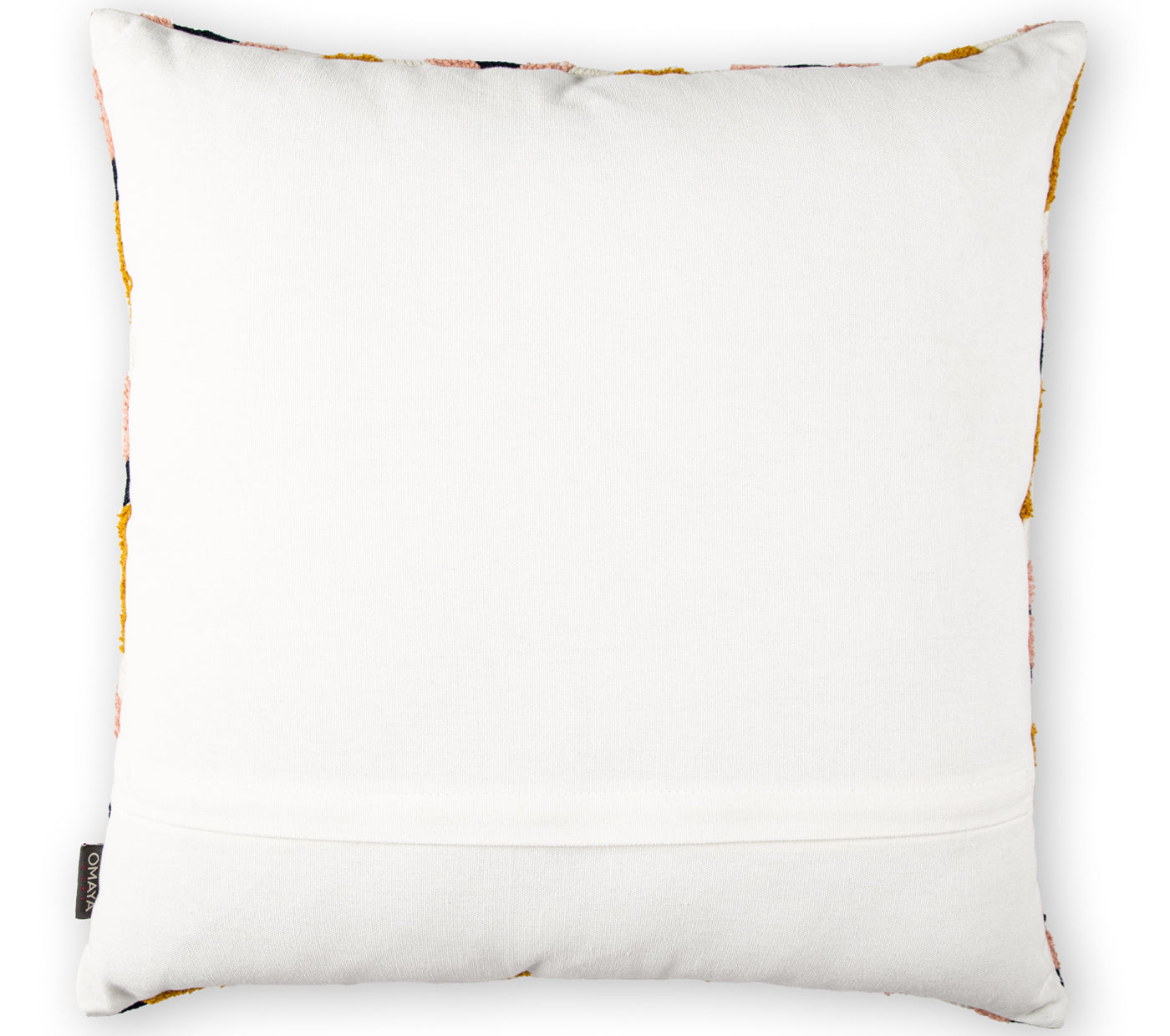 Diagonal Squares Embroidered Cushion Cover Size 50X50Cms