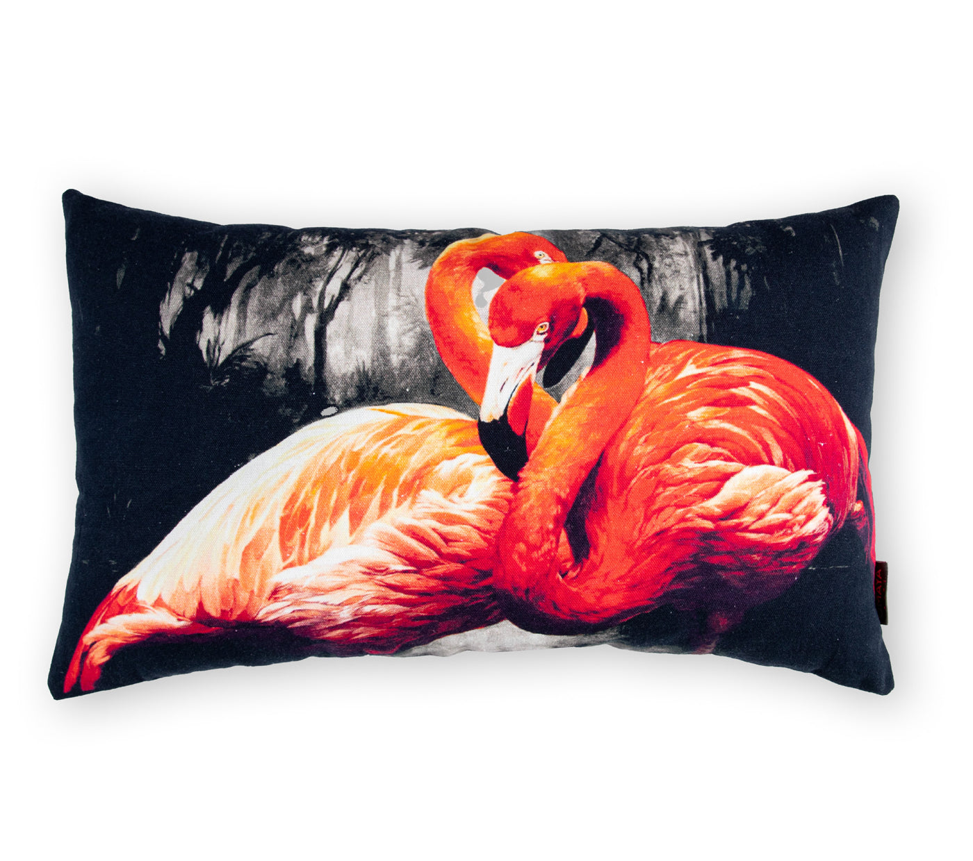 2 Swans Printed Cushion Cover Size 30X50Cms