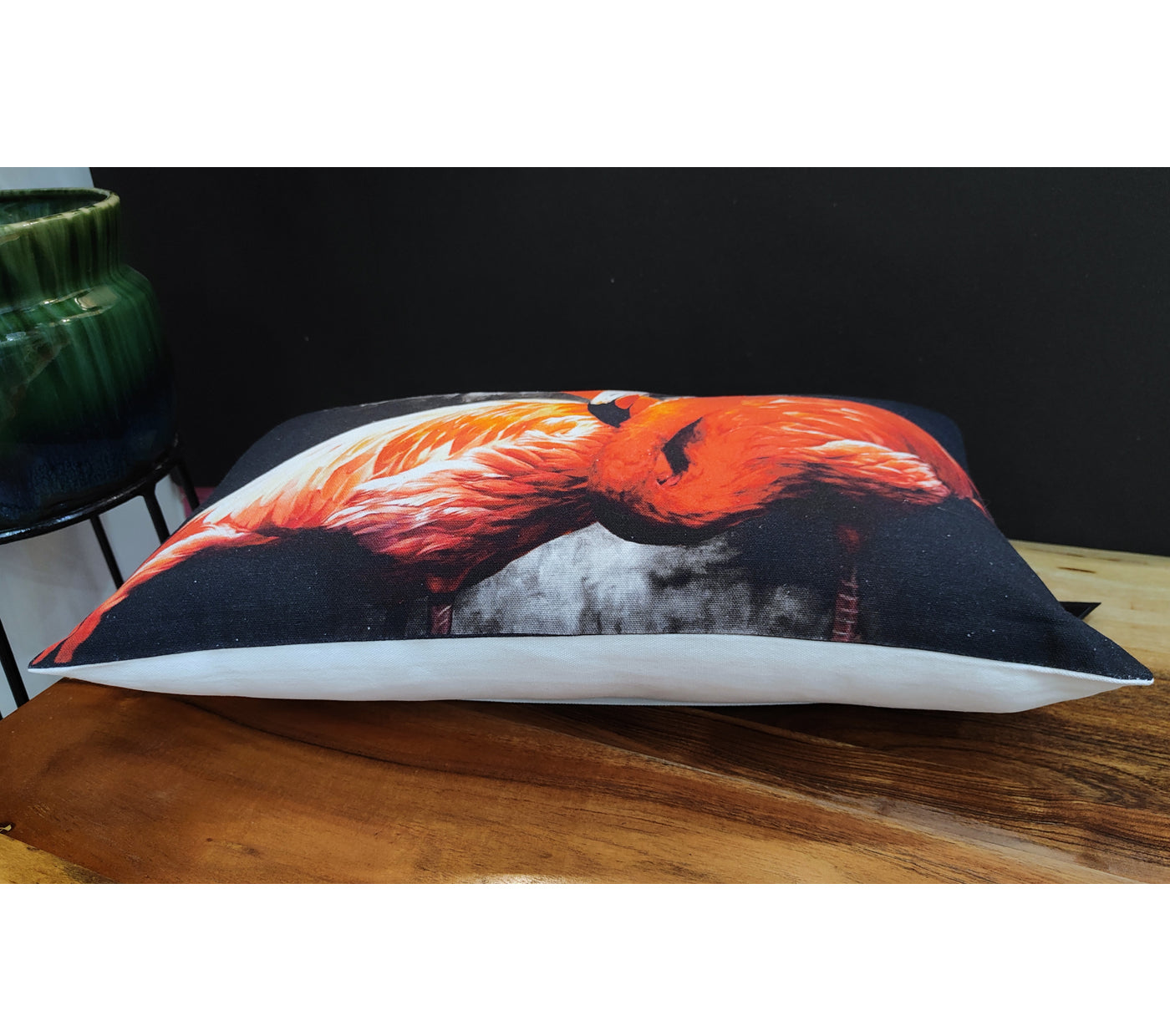 2 Swans Printed Cushion Cover Size 30X50Cms