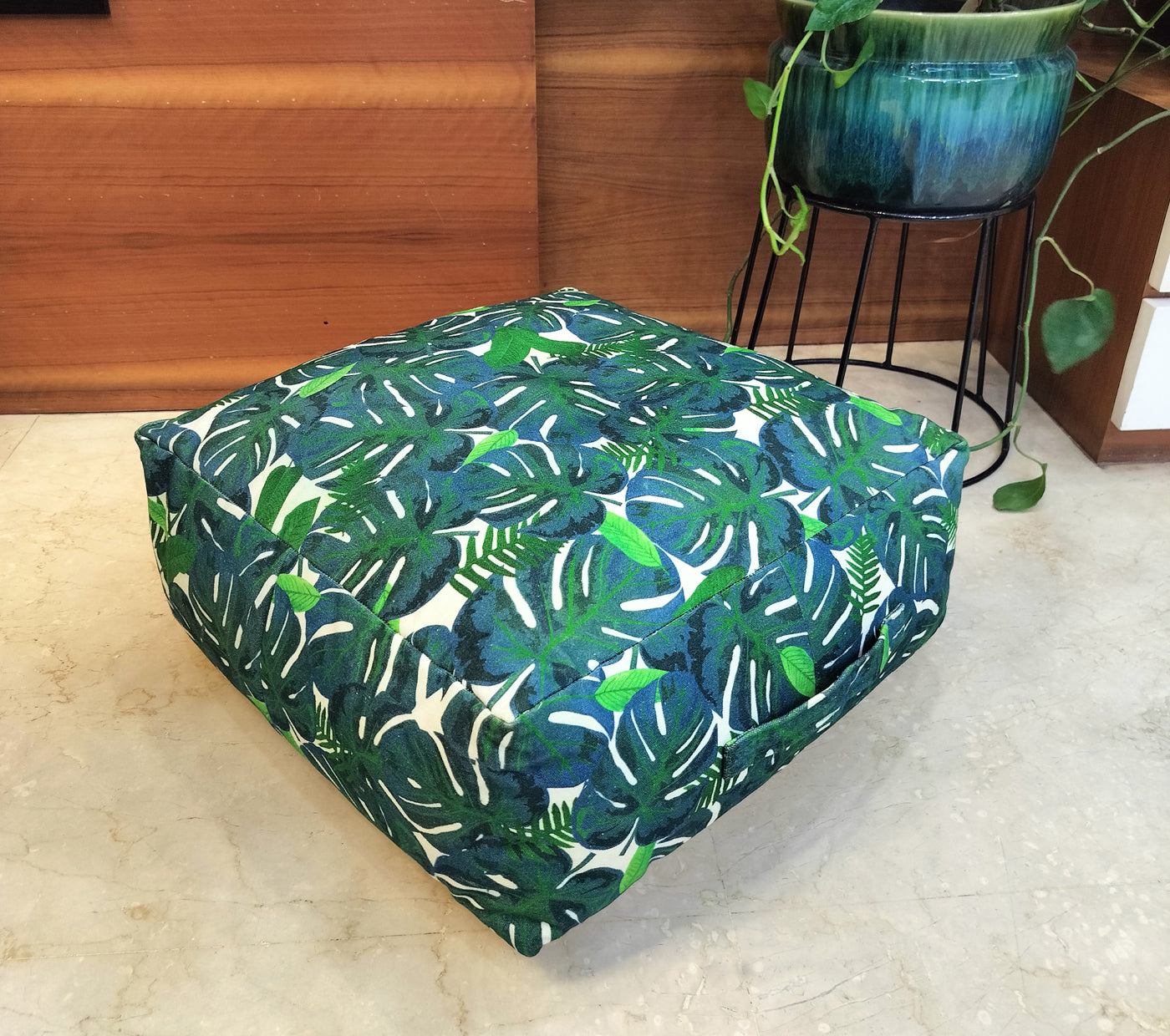 Tropical Canvas Pouffe